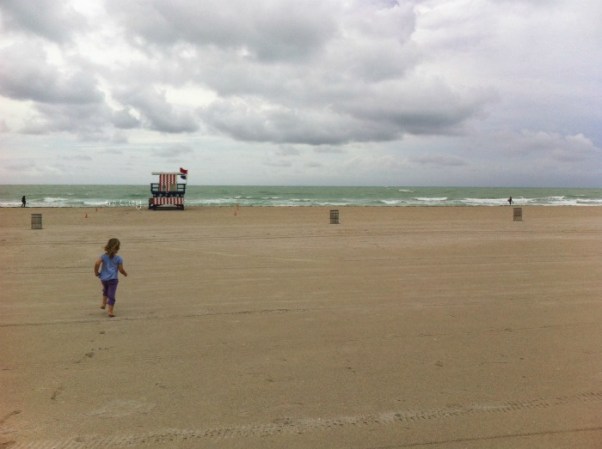 Erika Tropical Storm on Miami Beach