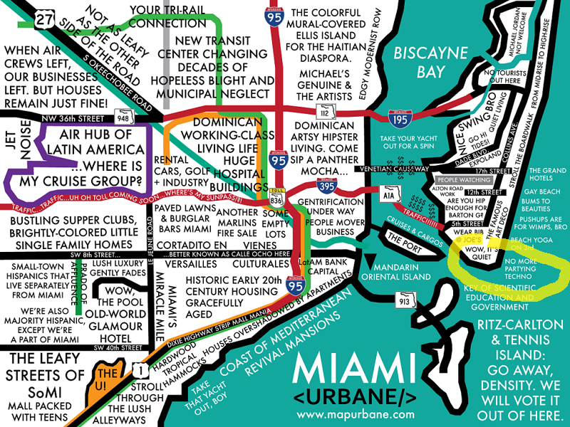 funny map of Miami
